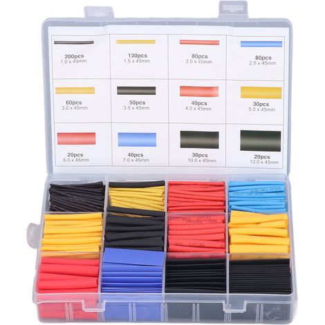 Kit De 780 Gaines Thermorétractables Isolantes 2:1 Étanches Pour Câbles