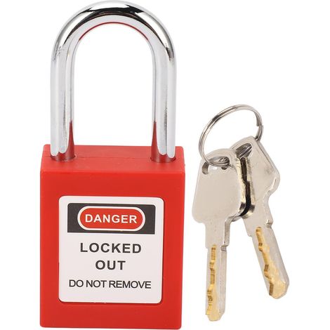 Cadenas De Sécurité De 38mm, Corps Ferme, Serrure De Verrouillage En Acier Inoxydable Avec 2 Clés Pour Entrepôt Industriel