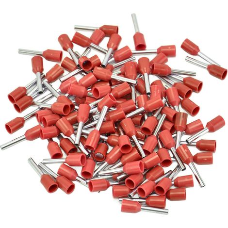 Bornes À Sertir À Broche Électrique, 1000 Pièces, Virole Isolée, Connecteurs D'Extrémité De Cordon 16 Awg, Kite1512 Rouge