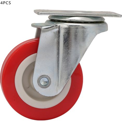 Roulette, Plaque Supérieure Pivotante De 2 Pouces À Capuchon En Acier À 360 Degrés, Charge De 30 Kg Pour Chaises, Meubles De Bureau