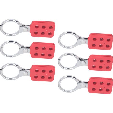 Loquet D'Étiquette De Verrouillage Anti-étincelles, Diamètre Intérieur De La Mâchoire De 38mm, 6 Trous, Verrouillage De Sécurité, 6 Pièces