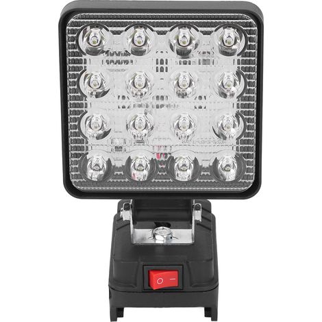 Lampe De Travail Led Sans Fil, Double Ports Usb, 48w, 4800lm, Lampe D'Urgence Portable À Large Faisceau Pour Batterie Lithium-ion Wa3551 5 Broches 18v