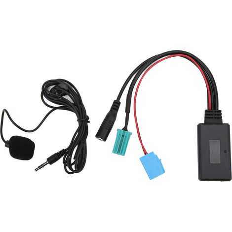 Câble D'Entrée Stéréo Bluetooth 5.0 Pour Voiture, Adaptateur Audio Et Musique 6 Broches Avec Remplacement De Microphone Pour Clio Espace Radio Kangoo Updatelist