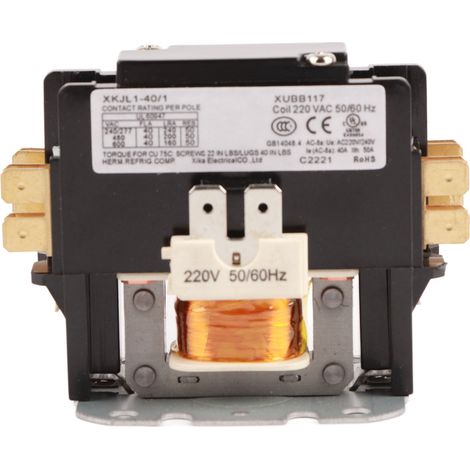 Contacteur Ac Robuste Pa66, En Plastique Thermodurcissable, Contacteur À Condensateur Pour Climatiseur, 220v, 50/60hz