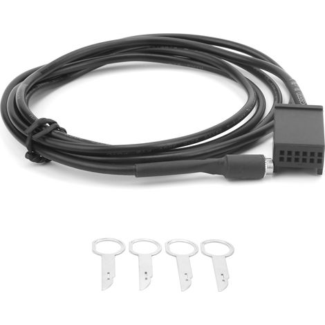 Adaptateur De Câble Auxiliaire Audio De Voiture Via Appareils Compatibles Bluetooth Avec 4 Broches Radio De Retrait, Adapté Pour Ford Fiesta Focus 6000 Cd