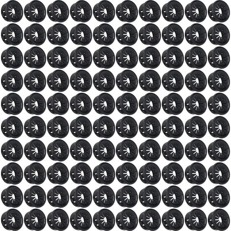 200 Pièces D'Œillets De Câble, Fixation Stable, Résistant Au Feu, Pa66, Type De Boucle Isolée, Couvercle De Trou De Fil De Cordon, Diamètre Intérieur Noir 20.6mm/0,81 Pouces