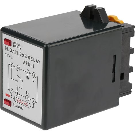 Afr-1 Ac 220 V Contrôleur De Niveau De Liquide Relais Interrupteur D'Eau (noir)