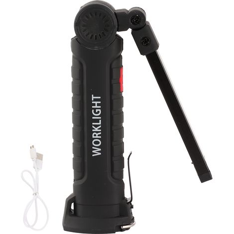 Lampe De Travail Led Cob Blanche Rechargeable, Lampe Torche D'Urgence Pour La Maintenance Et L'Inspection.