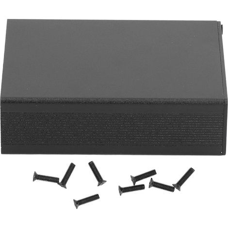 Boîtier De Jonction Électrique Intégré En Alliage D'Aluminium 24 X 64 X 80 Mm, Noir Mat