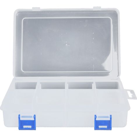 Boîte De Pièces Transparentes 3 Pièces, Grille Séparée Amovible, Organisateur D'Outils De Matériel, Étui De Rangement Pp 8