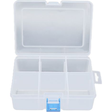 Boîte De Pièces Transparentes 3 Pièces, Grille Séparée Amovible, Organisateur D'Outils De Matériel, Étui De Rangement Pp 6