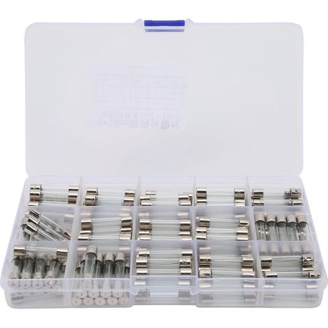 150 Fusibles En Verre Pour La Protection Des Circuits, Faciles À Utiliser, Format Compact Et Emballage Plastique.