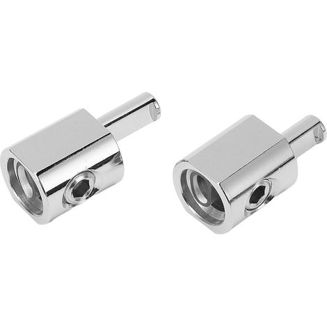 Adaptateur Réducteur D'Entrée D'Ampli, 2 Pièces, Calibre 1/0 À 4, Aluminium 6061 Nickelé Pour Voitures Et Bateaux
