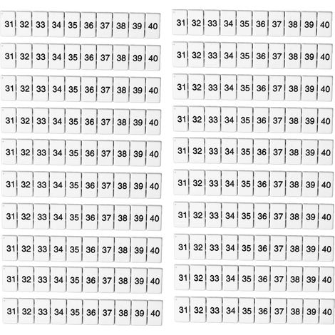 Blocs De Bandes De Marquage De Terminal, 100 Pièces, Étiquettes De Marquage, Barre De Marquage En Nylon Résistant À La Chaleur Zb6 31-40