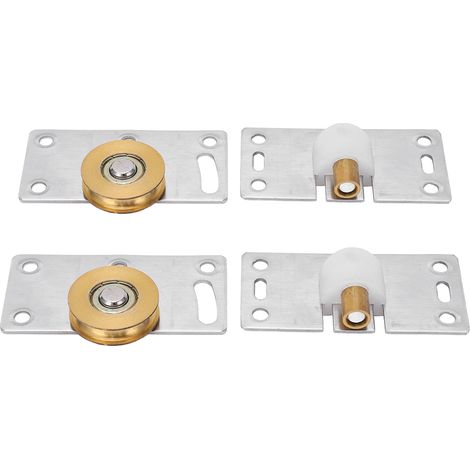 Rouleau De Porte Coulissante En Laiton Et Acier Inoxydable, 2 Ensembles, Poulie Pour Garde-robe Et Placard De Maison, 30mm De Diamètre Extérieur