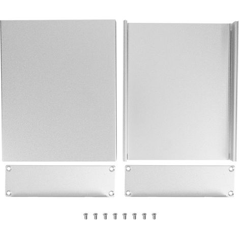 Boîtier En Aluminium Pour Circuit Imprimé Divisé, Dissipateur Thermique, Blindage Électrique, 33 X 114 X 140 Mm, Finition Argent Satiné Plat