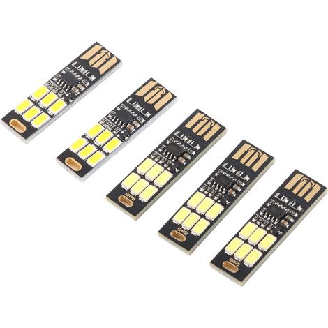 5 Pièces Usb Veilleuse Gradation Continue Capteur Tactile Interrupteur Mini 6 Lampe À Led Bâton Pour Institut De Recherche En Laboratoire