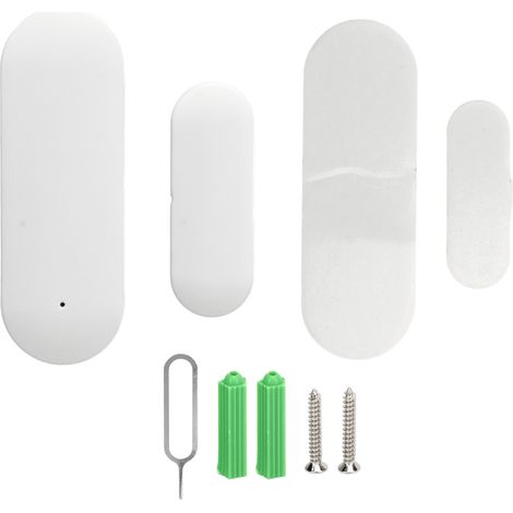 Capteur De Porte/fenêtre Wifi, Application Et Commande Vocale, Détecteur D'Alarme Magnétique Intelligent Pour La Sécurité De La Maison