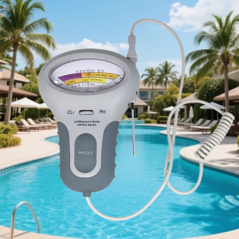 Testeur 2-en-1 De Chlore Et Ph, Kit Portable Numérique Pour Aquariums Piscines