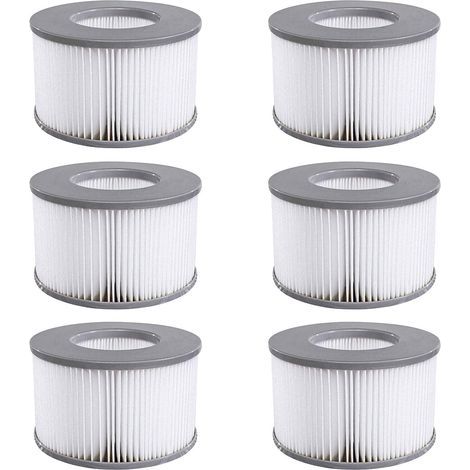 Lot De 6 Filtres De Rechange Pour : Filtre Pour Jacuzzi, Accessoires Pour Mspa Whirlpool, Cartouche Filtrante De Rechange, Filtre À Eau, Compatible Avec Les Filtres Mspa Fd2089 Pour Piscines