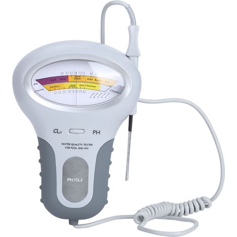 Testeur D'Eau De Piscine Portable Ph Et Chlore, Détecteur Qualité Eau Abs Durable, Mesure Précise 5.5-9.0 Ph 0-3.0 Ppm, Idéal Pour Spa