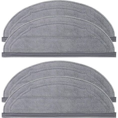 Lot De 4 Serpillères Pour Robot Aspirateur Roborock Q10 S5/q10 S5+, En Microfibre Douce, Lavable Et Réutilisable