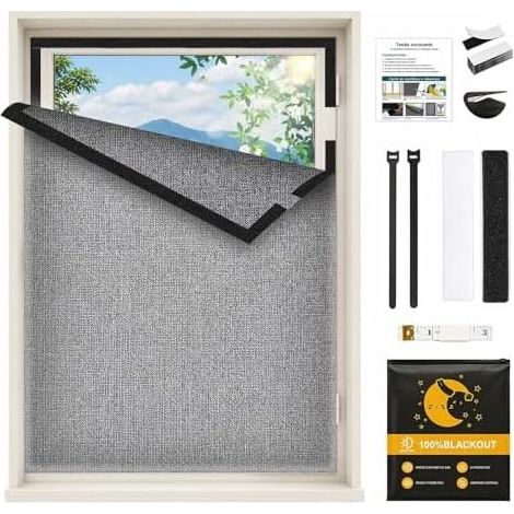 Verdunkelungsvorhang Ohne Bohren, Zuschneidbares Leinenrollo, Sonnenschutzfolie, Thermoverdunkelungsstoff Für Fenster Und Dachfenster, Ideal Für Reisen Und Schlafzimmer, 100 X 150 Cm