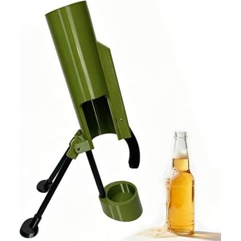 Cm Mörser-flaschenöffner, Biermörser Für 0,33- Bis 0,5-liter-flaschen, Flaschenöffnerkanone Mit Kronkorkenwerfer
