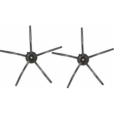 Accessoires De Rechange Pour Brosses Latérales À 3 Bras Pour Aspirateur Robot Xiaomi Roborock S6 S5 E35 E2 (2 Pièces, Noir)