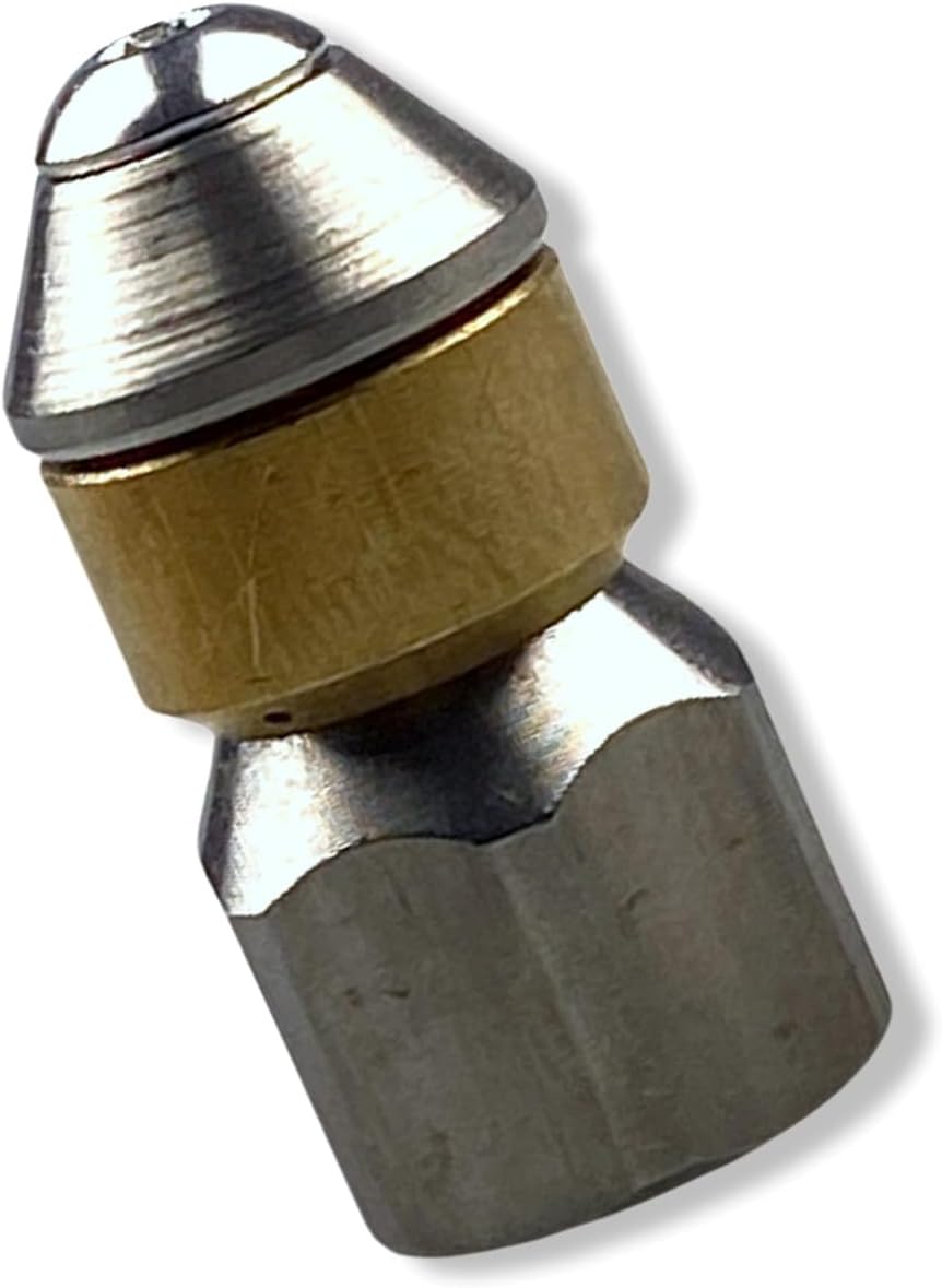 Rotierende Abflussreinigungsdüse – 1 Stück – Edelstahl – Kärcher Kränzle Wap – 1/4"-gewinde