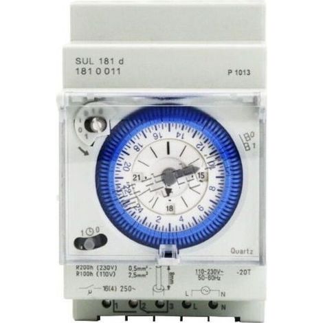 Mechanischer 24-stunden-timer Mit Bidirektionaler Steuerung, Din-schienenmontage, Mit Gangreserve, Sul 181d, 110–230 V