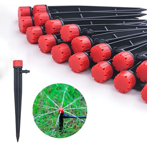 Bewässerungssystem, 1/4"-tropfbewässerungsrohr-tropfer, Um 360 Grad Verstellbare Wasserdurchfluss-tropfer An 5"-pfeilstange, Bewässerungstropfer