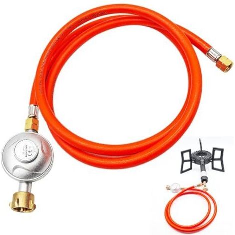 50 Mbar Propangas-druckregler Mit 1,5 M Schlauch, Niederdruckreduzierer, Propangas-druckregler-set Für Grillen Und Camping.