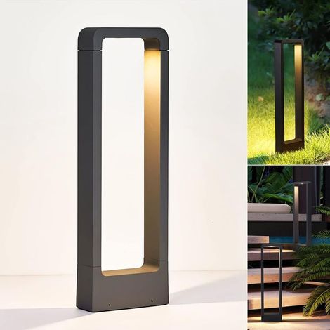 7w Gartenlampe, 3000k Außenleuchte, Ip65 Wasserdicht, Dekorative Lampe, Rasenlampe Aus Schwarzer Aluminiumlegierung, Geeignet Für Gärten, Terrassen, Wege Und Rasenflächen.