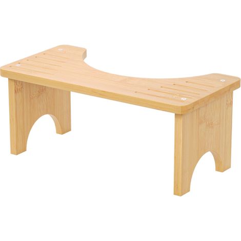 Toilettenhocker Aus Bambus, Toilettenhocker Aus Holz, Rutschfester Toilettenhocker – Staubabweisend Und Verstopfungshemmend Behandelt.