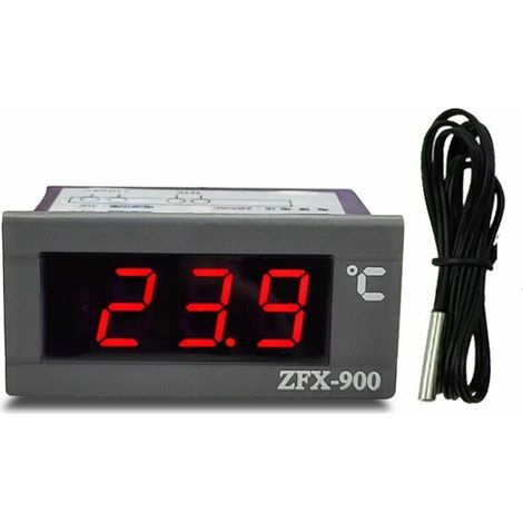 Zfx-900 Thermometer Mit Integrierter Temperaturanzeige, Intelligente Digitale Temperaturanzeige Für Kühlschrank, Gefrierschrank Und Kühlraum, Schwarz