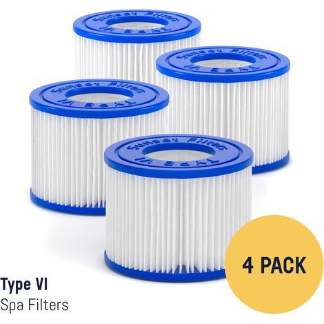 Cartouche De Rechange Pour Filtre De Spa Et Jacuzzi – Pour Filtres Coleman Saluspa, Filtre Bestway, Lay-z Spa, Intex, Remplacement De Filtre S1, Remplacement De Filtre De Spa (lot De 4)