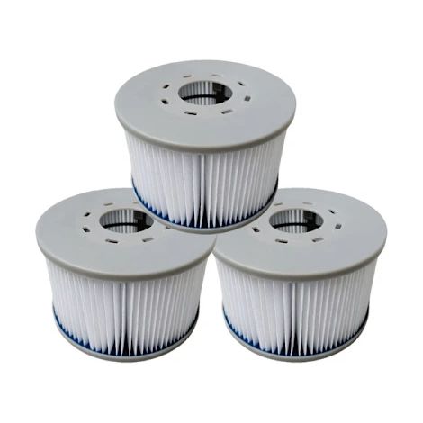 Cartouches Filtrantes Gonflables Mspa Pour Spa, Lot De 3, En Polypropylène, Pour Le Nettoyage Du Spa, Ø 10,6 X 6,7 Cm-aquaforge
