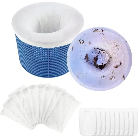 Lot De 20 Chaussettes Filtrantes Pour Écumoire De Piscine, Idéales Pour Retenir Les Feuilles, Les Insectes Et Les Cheveux. Accessoires De Piscine.