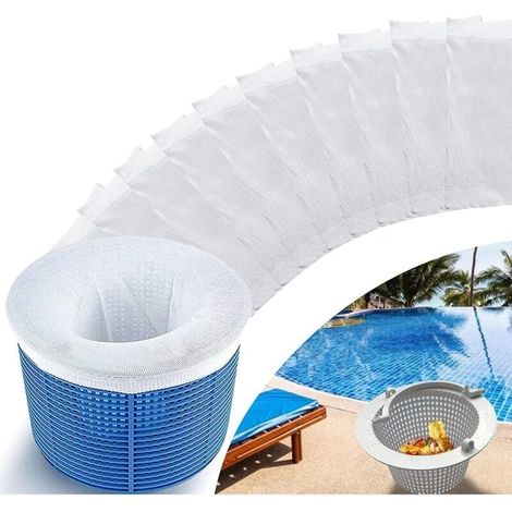 Lot De 10 Chaussettes De Skimmer De Piscine, Filtre, Chaussette/filet/protection Pour Votre Piscine Enterrée Ou Hors Sol.