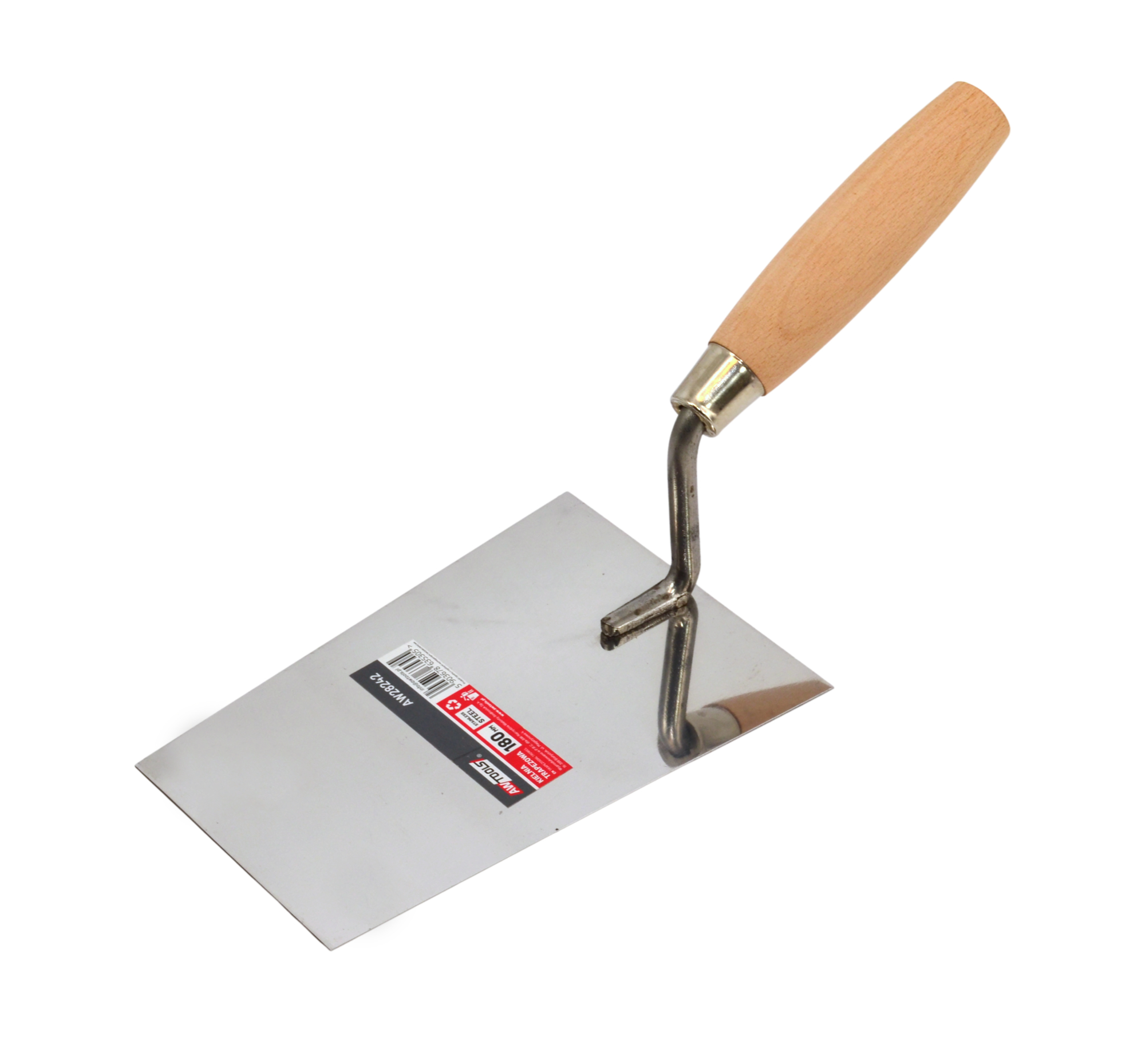 Awtools 180 Mm Trapezkelle Aus Edelstahl Mit Holzgriff