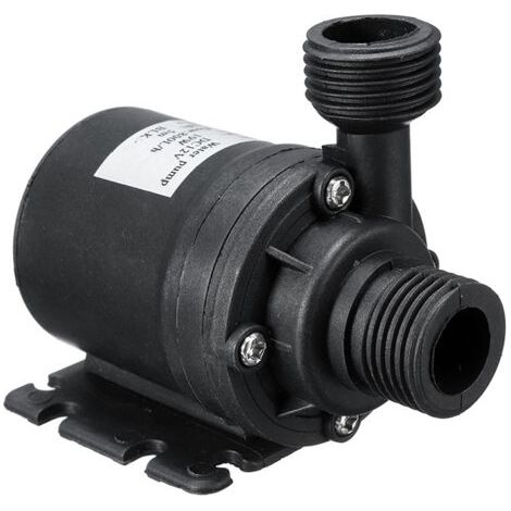 Bunthaus Pa Dc12v 5m 800l/h Pompe Submersible Haute Performance À Faible Bruit Buse 4 Points Pompe À Courant Continu Sans Balai, Câble 50 Cm