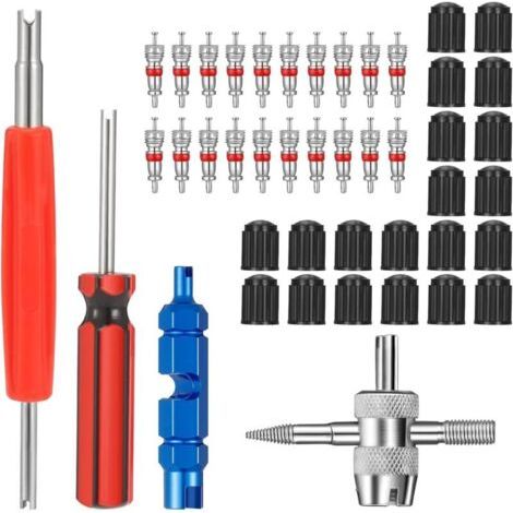 Bunthaus Pa 44-teiliges Werkzeug Zum Entfernen Von Reifenventilkernen, Werkzeug Zur Reparatur Von Reifenventilen, Ventilkern-entferner-set Für Autos, Lkws, Fahrräder, Motorräder, Geländefahrzeuge