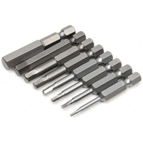 Bunthaus Pa Stück Magnetischer Schraubendreher Mit Sechskantschaft, Magnetische Schraubendreher-bits, S2-stahl, Triwing-schraubendreher, 1,5/2/2,5/3//4/5/6/8 Inbus-bit, Elektrischer Schraubendreher Fü