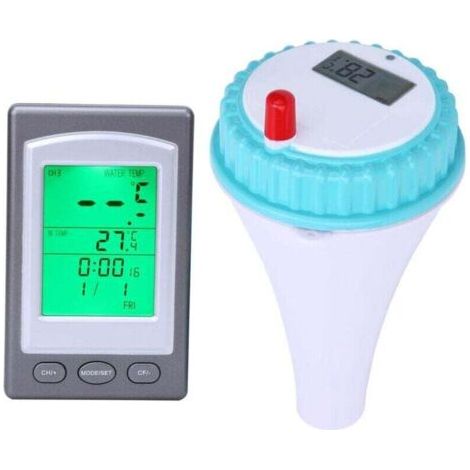 Bunthaus Pa Aiperq Blaues Schwimmring-thermometer, Schwimmbadthermometer Mit Blauem Schwimmring