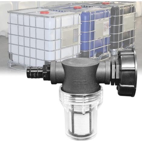 Bunthaus Pa Aiperq Robinet Raccord Cuve 1000 L, Connecteur De Tuyau De Jardin Avec Fonction De Filtre,s60x6 Adaptateur De Réservoir D'Eau Ibc, Articulation De Tuyau De Jardin Pour Collecteurs D'Eau De