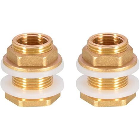 Bunthaus Pa Aiperq Uyuyong 2 Pièces Dn20 3/4 Laiton Réservoir D'Eau Tuyau D'Eau Raccord Adaptateur Robinet Douille De Seau À Pluie Douille De Réservoir En Laiton Pour Robinet Seau De Pluie Réservoir D