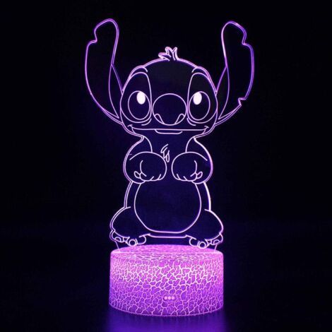 Bunthaus Pa 3d Lampe À Led Glow Night Lights Stitch Modèle Led Lampe Kiddécoration