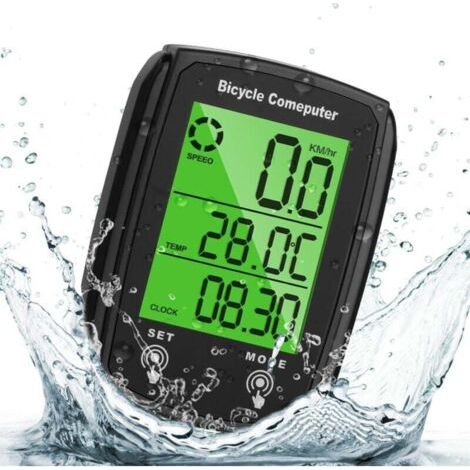 Bunthaus Pa Fahrradtacho, Ip65 Wasserdicht, 19 Funktionen, Led-hintergrundbeleuchtung, Touch-bedienung, Automatische Start/stopp-funktion, Geschwindigkeits- Und Kilometerzähler Für Fahrräder