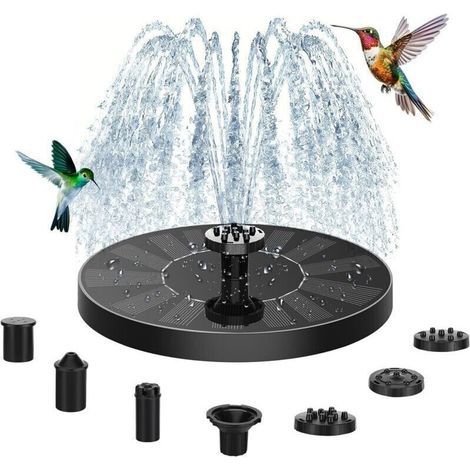 Bunthaus Pa Fontaine Solaire D'Extérieur . Bain D'Oiseaux Solaire Avec 6 Buses . Fontaine De Jardin Solaire D'Extérieur Pour Bain D'Oiseaux . Fontaine De Jardin . Étang . Décoration De Jardin . Piscin